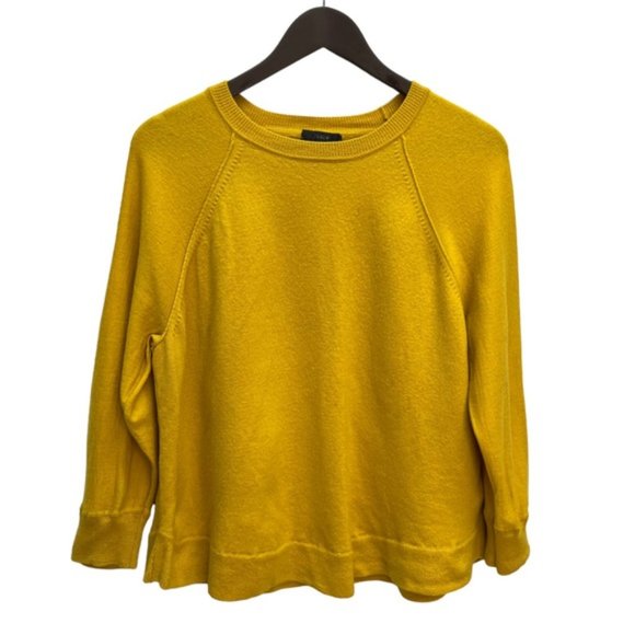 J. Crew Merino Wool Mustard Swing Sweater Oversized Size XL - Picture 3 of 12